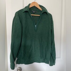 Club Monaco half zip cotton sweater L